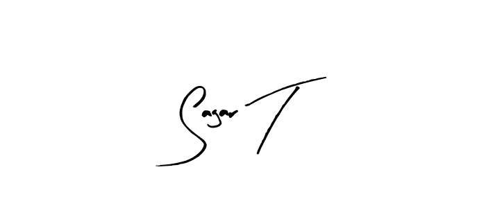 Arty Signature is a professional signature style that is perfect for those who want to add a touch of class to their signature. It is also a great choice for those who want to make their signature more unique. Get Sagar T name to fancy signature for free. Sagar T signature style 8 images and pictures png