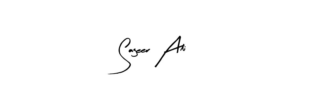 Use a signature maker to create a handwritten signature online. With this signature software, you can design (Arty Signature) your own signature for name Sageer Ali. Sageer Ali signature style 8 images and pictures png