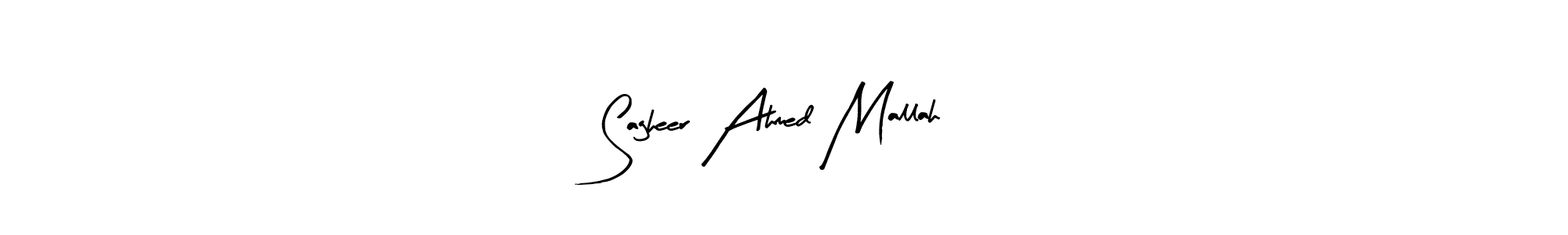 Use a signature maker to create a handwritten signature online. With this signature software, you can design (Arty Signature) your own signature for name Sagheer Ahmed Mallah. Sagheer Ahmed Mallah signature style 8 images and pictures png