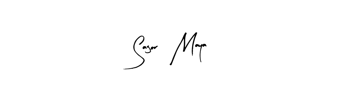 Make a beautiful signature design for name Sagor   Maya. Use this online signature maker to create a handwritten signature for free. Sagor   Maya signature style 8 images and pictures png