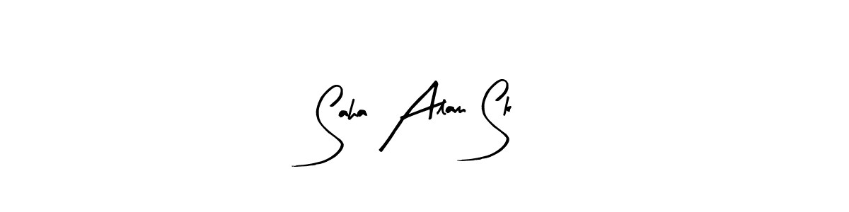 Use a signature maker to create a handwritten signature online. With this signature software, you can design (Arty Signature) your own signature for name Saha Alam Sk. Saha Alam Sk signature style 8 images and pictures png