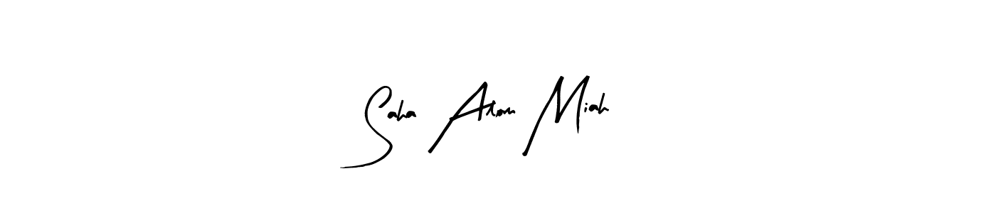 How to Draw Saha Alom Miah signature style? Arty Signature is a latest design signature styles for name Saha Alom Miah. Saha Alom Miah signature style 8 images and pictures png