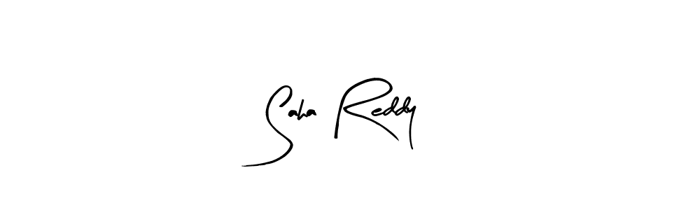 Use a signature maker to create a handwritten signature online. With this signature software, you can design (Arty Signature) your own signature for name Saha Reddy. Saha Reddy signature style 8 images and pictures png