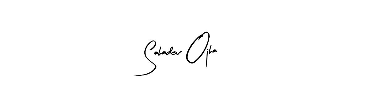 How to make Sahadev Ojha name signature. Use Arty Signature style for creating short signs online. This is the latest handwritten sign. Sahadev Ojha signature style 8 images and pictures png