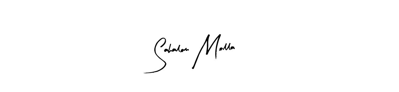 Sahalom Molla stylish signature style. Best Handwritten Sign (Arty Signature) for my name. Handwritten Signature Collection Ideas for my name Sahalom Molla. Sahalom Molla signature style 8 images and pictures png