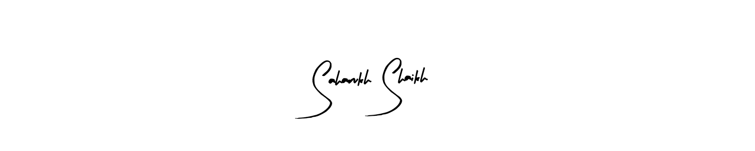 You should practise on your own different ways (Arty Signature) to write your name (Saharukh Shaikh) in signature. don't let someone else do it for you. Saharukh Shaikh signature style 8 images and pictures png