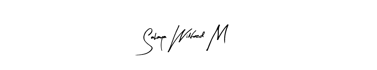 It looks lik you need a new signature style for name Sahaya Wilfred M. Design unique handwritten (Arty Signature) signature with our free signature maker in just a few clicks. Sahaya Wilfred M signature style 8 images and pictures png