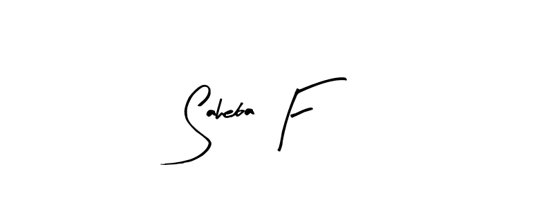 Use a signature maker to create a handwritten signature online. With this signature software, you can design (Arty Signature) your own signature for name Saheba F. Saheba F signature style 8 images and pictures png