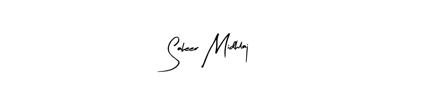 Use a signature maker to create a handwritten signature online. With this signature software, you can design (Arty Signature) your own signature for name Saheer Midhlaj. Saheer Midhlaj signature style 8 images and pictures png