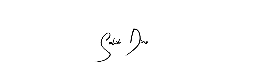 The best way (Arty Signature) to make a short signature is to pick only two or three words in your name. The name Sahib Dino include a total of six letters. For converting this name. Sahib Dino signature style 8 images and pictures png