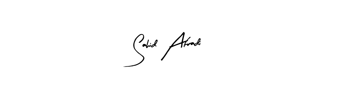 Arty Signature is a professional signature style that is perfect for those who want to add a touch of class to their signature. It is also a great choice for those who want to make their signature more unique. Get Sahid Afradi name to fancy signature for free. Sahid Afradi signature style 8 images and pictures png