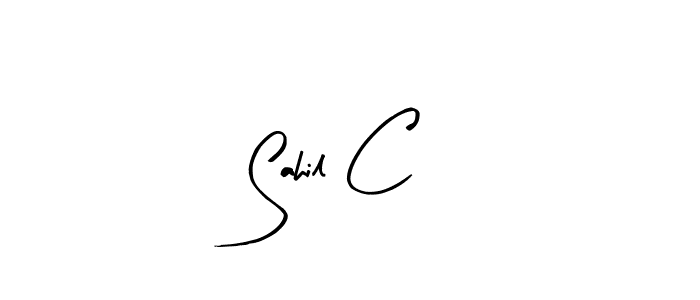 Design your own signature with our free online signature maker. With this signature software, you can create a handwritten (Arty Signature) signature for name Sahil C. Sahil C signature style 8 images and pictures png