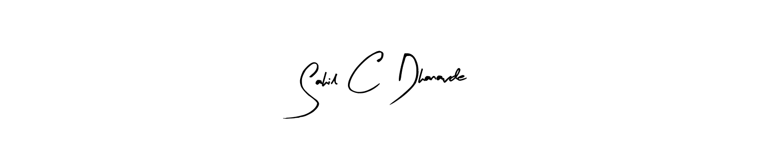 How to make Sahil C Dhanavde signature? Arty Signature is a professional autograph style. Create handwritten signature for Sahil C Dhanavde name. Sahil C Dhanavde signature style 8 images and pictures png