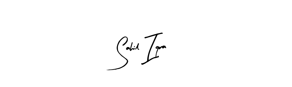 if you are searching for the best signature style for your name Sahil Iqra. so please give up your signature search. here we have designed multiple signature styles  using Arty Signature. Sahil Iqra signature style 8 images and pictures png