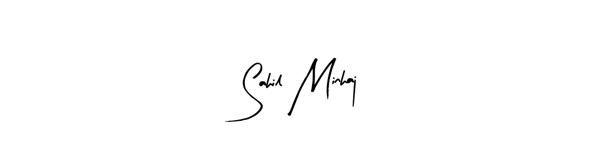 Sahil Minhaj stylish signature style. Best Handwritten Sign (Arty Signature) for my name. Handwritten Signature Collection Ideas for my name Sahil Minhaj. Sahil Minhaj signature style 8 images and pictures png