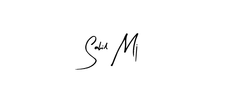 How to make Sahil Mj signature? Arty Signature is a professional autograph style. Create handwritten signature for Sahil Mj name. Sahil Mj signature style 8 images and pictures png