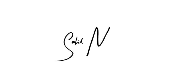 Once you've used our free online signature maker to create your best signature Arty Signature style, it's time to enjoy all of the benefits that Sahil N name signing documents. Sahil N signature style 8 images and pictures png