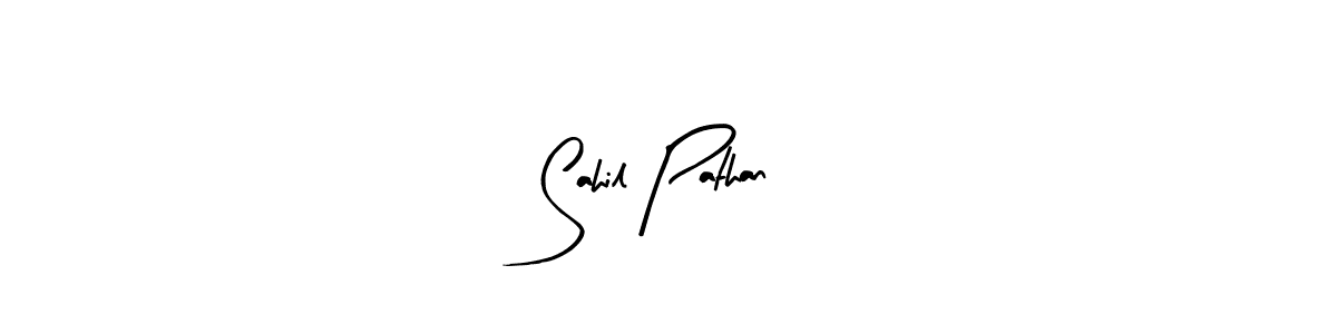 Arty Signature is a professional signature style that is perfect for those who want to add a touch of class to their signature. It is also a great choice for those who want to make their signature more unique. Get Sahil Pathan name to fancy signature for free. Sahil Pathan signature style 8 images and pictures png