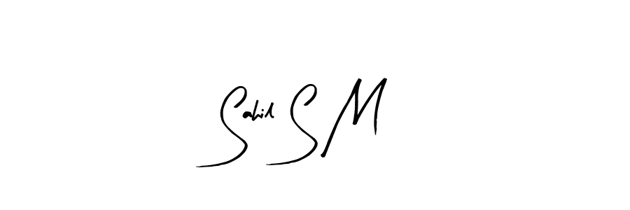 Use a signature maker to create a handwritten signature online. With this signature software, you can design (Arty Signature) your own signature for name Sahil S M. Sahil S M signature style 8 images and pictures png