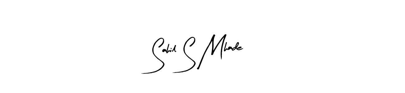 How to make Sahil S Mhade name signature. Use Arty Signature style for creating short signs online. This is the latest handwritten sign. Sahil S Mhade signature style 8 images and pictures png