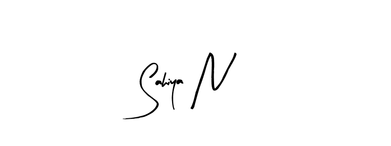 Arty Signature is a professional signature style that is perfect for those who want to add a touch of class to their signature. It is also a great choice for those who want to make their signature more unique. Get Sahiya N name to fancy signature for free. Sahiya N signature style 8 images and pictures png