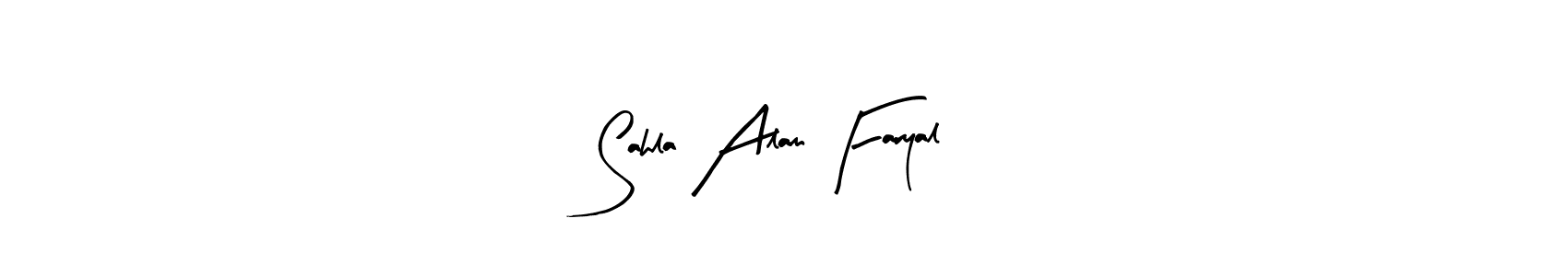 Similarly Arty Signature is the best handwritten signature design. Signature creator online .You can use it as an online autograph creator for name Sahla Alam Faryal. Sahla Alam Faryal signature style 8 images and pictures png