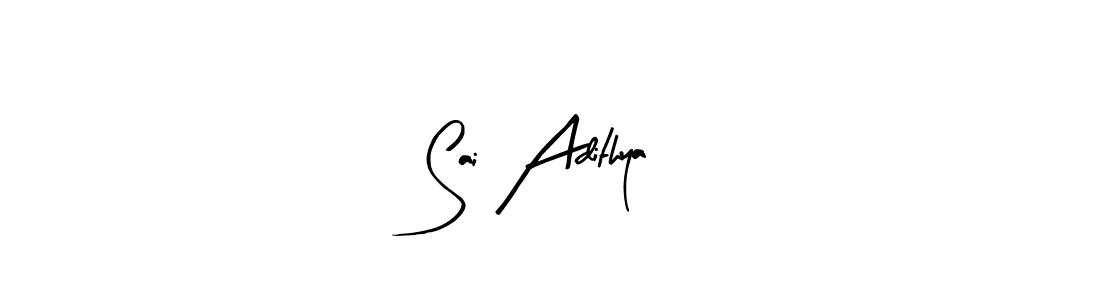 Design your own signature with our free online signature maker. With this signature software, you can create a handwritten (Arty Signature) signature for name Sai Adithya. Sai Adithya signature style 8 images and pictures png