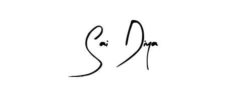Use a signature maker to create a handwritten signature online. With this signature software, you can design (Arty Signature) your own signature for name Sai Diya. Sai Diya signature style 8 images and pictures png