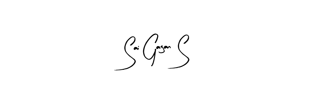 Create a beautiful signature design for name Sai Gagan S. With this signature (Arty Signature) fonts, you can make a handwritten signature for free. Sai Gagan S signature style 8 images and pictures png