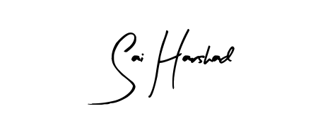 How to make Sai Harshad name signature. Use Arty Signature style for creating short signs online. This is the latest handwritten sign. Sai Harshad signature style 8 images and pictures png