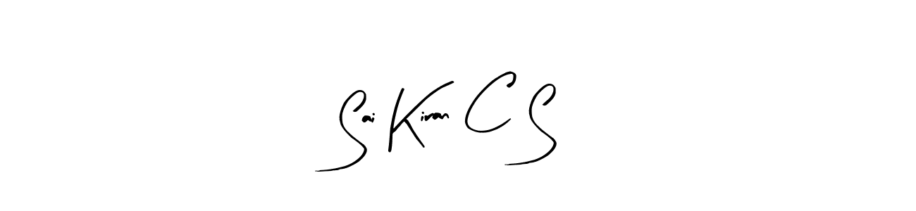 This is the best signature style for the Sai Kiran C S name. Also you like these signature font (Arty Signature). Mix name signature. Sai Kiran C S signature style 8 images and pictures png