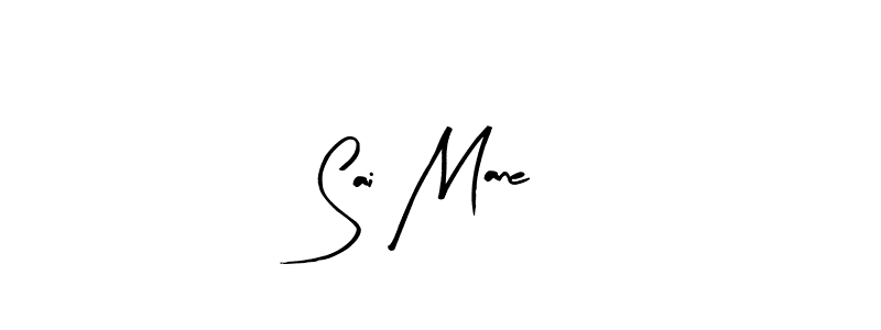 Use a signature maker to create a handwritten signature online. With this signature software, you can design (Arty Signature) your own signature for name Sai Mane. Sai Mane signature style 8 images and pictures png