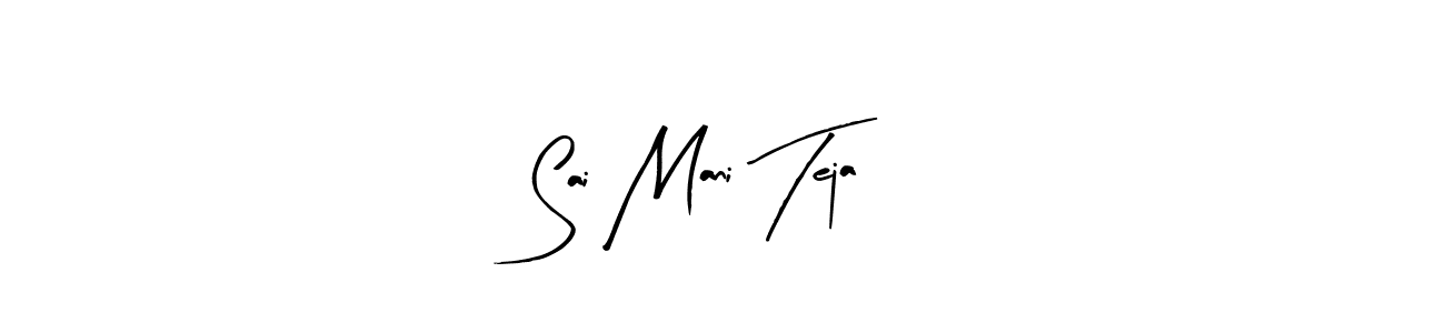 Make a beautiful signature design for name Sai Mani Teja. With this signature (Arty Signature) style, you can create a handwritten signature for free. Sai Mani Teja signature style 8 images and pictures png