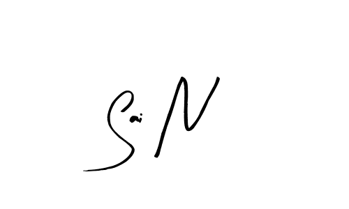 The best way (Arty Signature) to make a short signature is to pick only two or three words in your name. The name Sai N include a total of six letters. For converting this name. Sai N signature style 8 images and pictures png