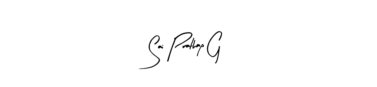 Design your own signature with our free online signature maker. With this signature software, you can create a handwritten (Arty Signature) signature for name Sai Prathap G. Sai Prathap G signature style 8 images and pictures png