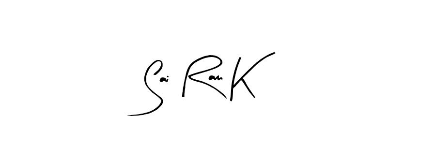 Also You can easily find your signature by using the search form. We will create Sai Ram K name handwritten signature images for you free of cost using Arty Signature sign style. Sai Ram K signature style 8 images and pictures png