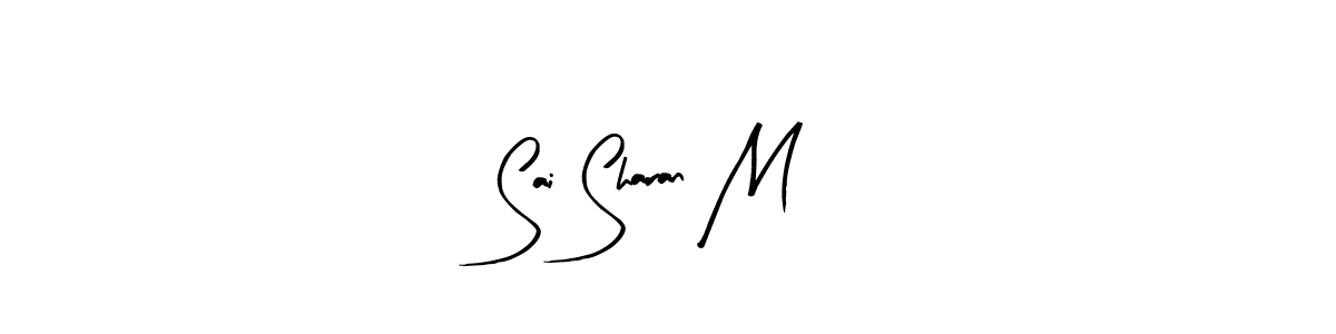 The best way (Arty Signature) to make a short signature is to pick only two or three words in your name. The name Sai Sharan M include a total of six letters. For converting this name. Sai Sharan M signature style 8 images and pictures png