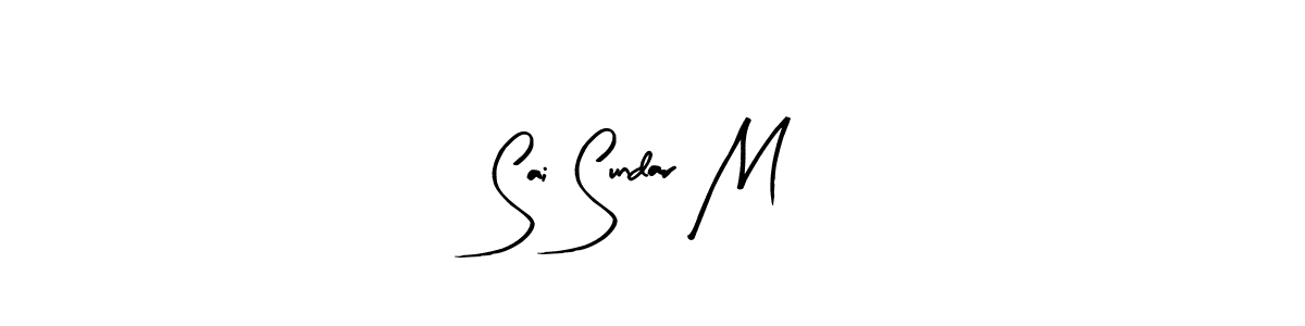 You should practise on your own different ways (Arty Signature) to write your name (Sai Sundar M) in signature. don't let someone else do it for you. Sai Sundar M signature style 8 images and pictures png