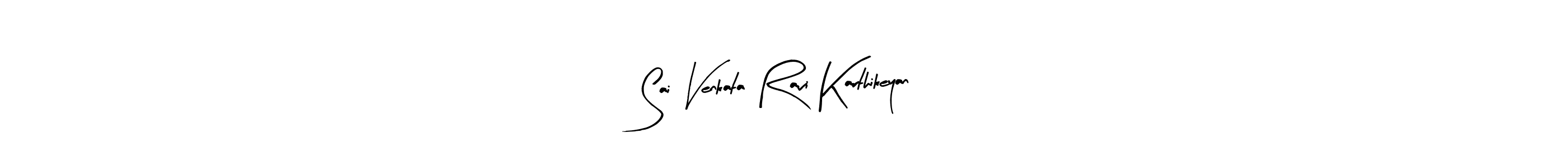 How to make Sai Venkata Ravi Karthikeyan name signature. Use Arty Signature style for creating short signs online. This is the latest handwritten sign. Sai Venkata Ravi Karthikeyan signature style 8 images and pictures png