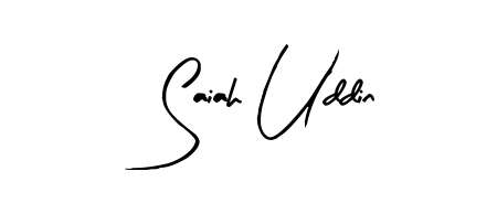 It looks like you need a new signature style for name Saiah Uddin. Design unique handwritten (Arty Signature) signature with our free signature maker in just a few clicks. Saiah Uddin signature style 8 images and pictures png