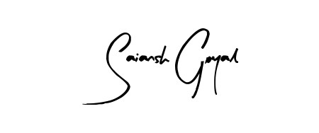 Design your own signature with our free online signature maker. With this signature software, you can create a handwritten (Arty Signature) signature for name Saiansh Goyal. Saiansh Goyal signature style 8 images and pictures png