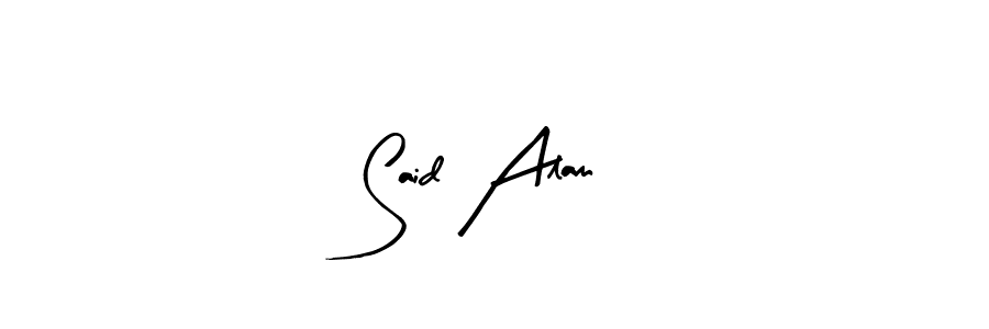Design your own signature with our free online signature maker. With this signature software, you can create a handwritten (Arty Signature) signature for name Said Alam. Said Alam signature style 8 images and pictures png