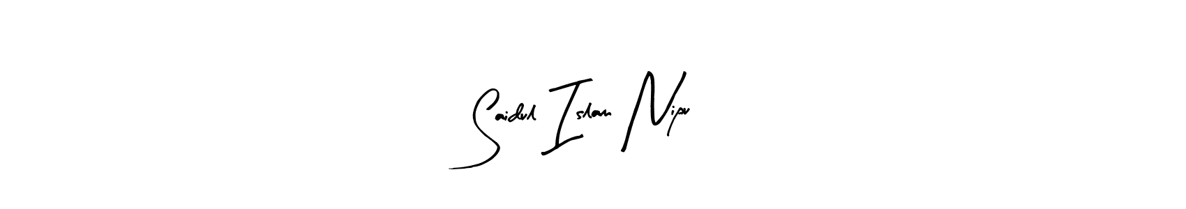 Also You can easily find your signature by using the search form. We will create Saidul Islam Nipu name handwritten signature images for you free of cost using Arty Signature sign style. Saidul Islam Nipu signature style 8 images and pictures png