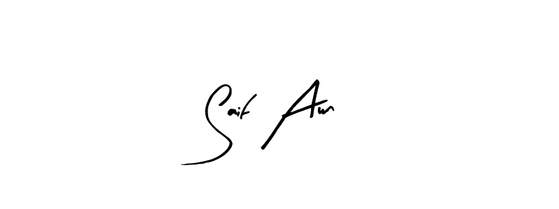 Use a signature maker to create a handwritten signature online. With this signature software, you can design (Arty Signature) your own signature for name Saif Awn. Saif Awn signature style 8 images and pictures png