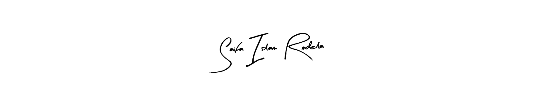 Create a beautiful signature design for name Saifa Islam Rodela. With this signature (Arty Signature) fonts, you can make a handwritten signature for free. Saifa Islam Rodela signature style 8 images and pictures png