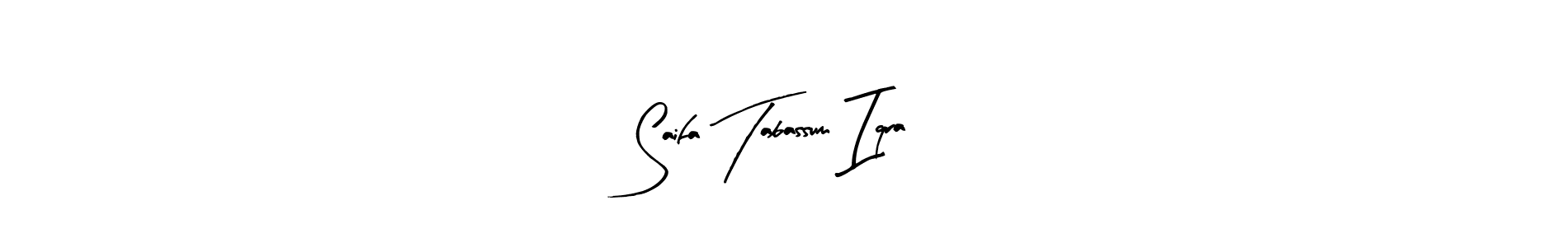 Make a beautiful signature design for name Saifa Tabassum Iqra. With this signature (Arty Signature) style, you can create a handwritten signature for free. Saifa Tabassum Iqra signature style 8 images and pictures png