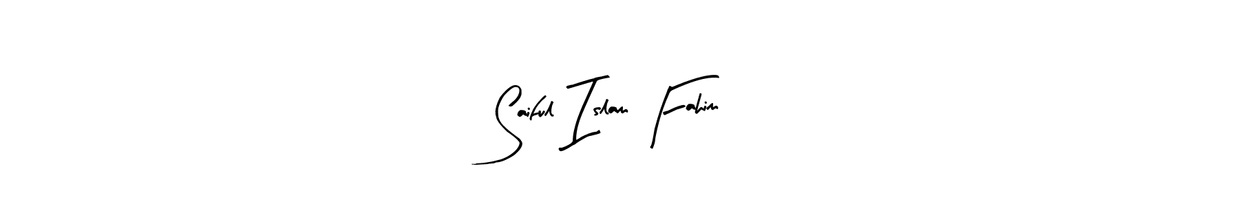 Use a signature maker to create a handwritten signature online. With this signature software, you can design (Arty Signature) your own signature for name Saiful Islam Fahim. Saiful Islam Fahim signature style 8 images and pictures png