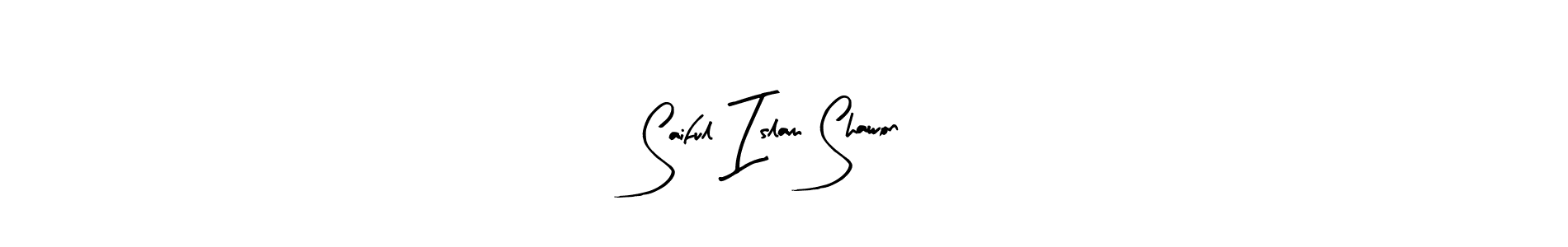 Use a signature maker to create a handwritten signature online. With this signature software, you can design (Arty Signature) your own signature for name Saiful Islam Shawon. Saiful Islam Shawon signature style 8 images and pictures png