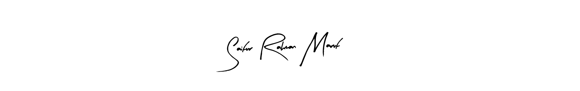 Also we have Saifur Rahman Maruf name is the best signature style. Create professional handwritten signature collection using Arty Signature autograph style. Saifur Rahman Maruf signature style 8 images and pictures png