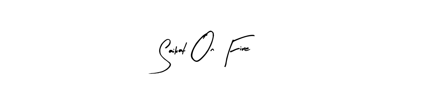 How to Draw Saikat On Fire signature style? Arty Signature is a latest design signature styles for name Saikat On Fire. Saikat On Fire signature style 8 images and pictures png
